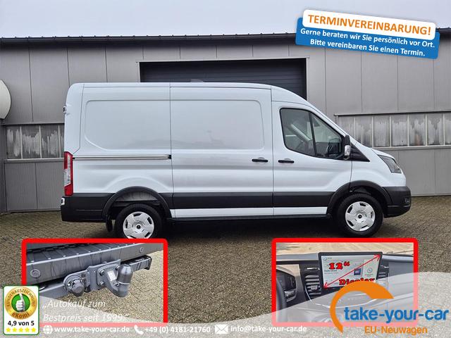 Ford Transit - L2H2 2.0 EcoBlue 165PS Trend Heckantrieb 3,5t 2-Sitzer AHK Sitzheizung Lenkradheizung Frontscheibe beheizb. Klimaautomatik PDC v+h Rückf.Kamera Bluetooth DAB Apple CarPlay Android Auto Tempomat Ganzj.Reifen Vorlauffahrzeug