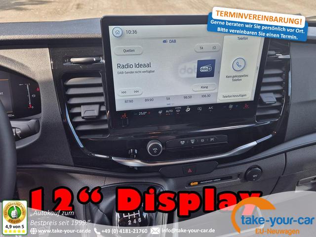 Ford Transit - L2H2 2.0 EcoBlue 165PS Trend Heckantrieb 3,5t 2-Sitzer AHK Sitzheizung Lenkradheizung Frontscheibe beheizb. Klimaautomatik PDC v+h Rückf.Kamera Bluetooth DAB Apple CarPlay Android Auto Tempomat Ganzj.Reifen Vorlauffahrzeug