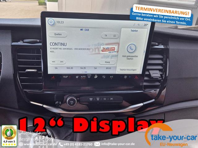 Ford Transit - L2H2 2.0 EcoBlue 130PS Trend 3,5t 2-Sitzer AHK Sitzheizung Lenkradheizung Frontscheibe beheizb. Klimaautomatik PDC v+h Rückf.Kamera Bluetooth DAB Apple CarPlay Android Auto Tempomat Ganzj.Reifen Vorlauffahrzeug