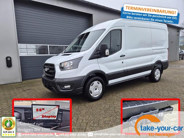 Ford Transit - L2H2 2.0 EcoBlue 130PS Trend 3,5t 2-Sitzer AHK Sitzheizung Lenkradheizung Frontscheibe beheizb. Klimaautomatik PDC v+h Rückf.Kamera Bluetooth DAB Apple CarPlay Android Auto Tempomat Ganzj.Reifen Vorlauffahrzeug