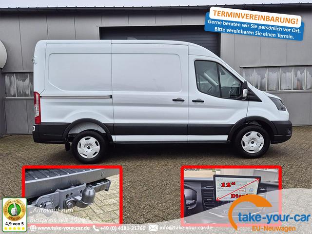 Ford Transit - L2H2 2.0 EcoBlue 130PS Trend 3,5t 2-Sitzer AHK Sitzheizung Lenkradheizung Frontscheibe beheizb. Klimaautomatik PDC v+h Rückf.Kamera Bluetooth DAB Apple CarPlay Android Auto Tempomat Ganzj.Reifen Vorlauffahrzeug