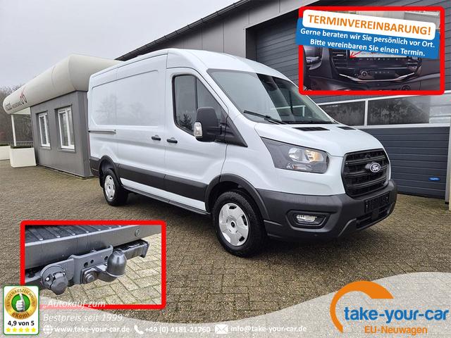 Ford Transit - L2H2 2.0 EcoBlue 130PS Trend 3,5t 3-Sitzer AHK Sitzheizung Lenkradheizung Frontscheibe beheizb. Klimaautomatik Bluetooth DAB Apple CarPlay Android Auto PDC v+h Rückf.Kamera Tempomat Vorlauffahrzeug