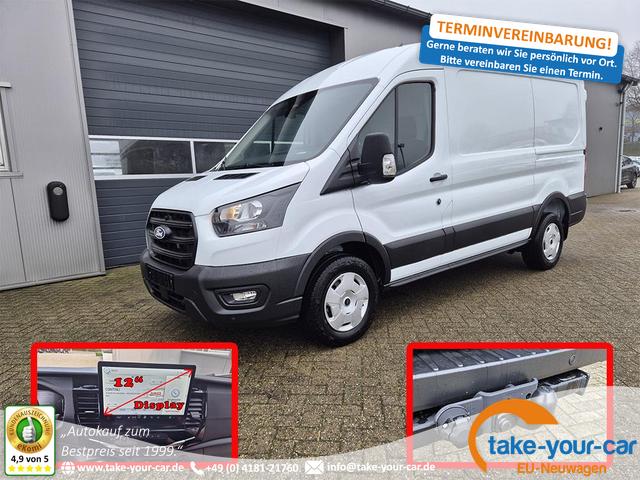 Ford Transit - L2H2 2.0 EcoBlue 130PS Trend 3,5t 3-Sitzer AHK Sitzheizung Lenkradheizung Frontscheibe beheizb. Klimaautomatik Bluetooth DAB Apple CarPlay Android Auto PDC v+h Rückf.Kamera Tempomat Vorlauffahrzeug