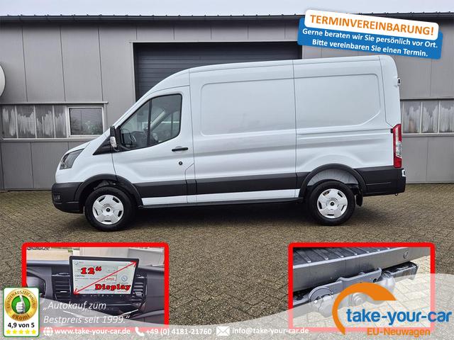 Ford Transit - L2H2 2.0 EcoBlue 130PS Trend 3,5t 3-Sitzer AHK Sitzheizung Lenkradheizung Frontscheibe beheizb. Klimaautomatik Bluetooth DAB Apple CarPlay Android Auto PDC v+h Rückf.Kamera Tempomat Vorlauffahrzeug