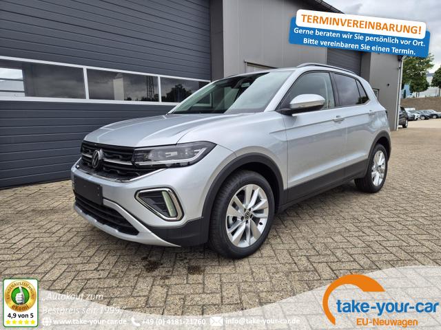 Volkswagen T-Cross - 1.0 TSI 116PS DSG Life LED-Matrix-Scheinwerfer Klimaautomatik Sitzheizung PDC Rückf.Kamera 17-LM abged.Scheiben 2xKeyless DAB+ Bluetooth Touchscreen Apple CarPlay Android Auto Vorlauffahrzeug
