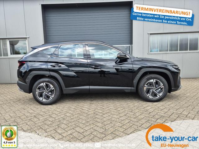 Hyundai TUCSON - 1.6 T-GDI 160PS Sitzheizung Lenkradheizung Klimaautomatik Navi 12,3"-Touchscreen DAB+ wireless Apple CarPlay + Android Auto PDC v+h Rückf.Kamera 2xKeyless 17-LM Vorlauffahrzeug