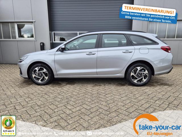 Hyundai i30 Kombi - 1.0 T-GDI 100PS Automatik AbstandsTempomat Toter-Winkel-Assistent Sitzheizung Lenkradheizung Klimaautomatik Navi 10,25"-Touchscreen DAB+ wireless Apple CarPlay + Android Auto PDC v+h Rückf.Kamera 16-LM Vorlauffahrzeug