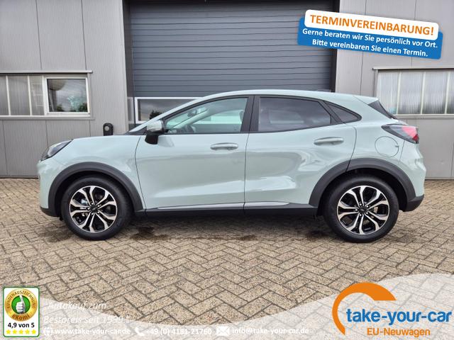 Ford Puma - Titanium 1.0 EcoBoost Hybrid 125PS Klimaautomatik Sitzheizung Lenkradheizung Frontscheibe beheizb. LED-Scheinwerfer Ford-Navi SYNC4 Bluetooth Apple CarPlay Android Auto PDC v+h 17-LM Vorlauffahrzeug