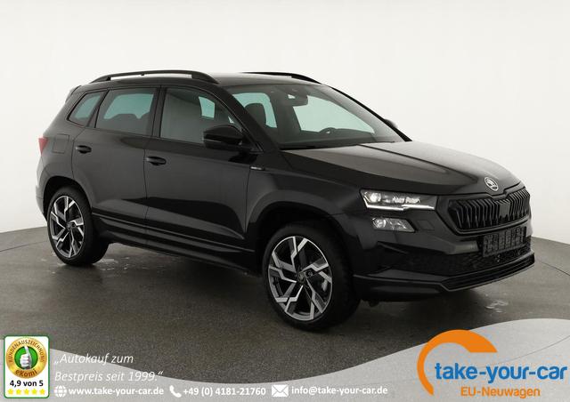 Skoda Karoq - Sportline 4x4 2.0 TSI DSG Sportline, AHK, Navi, Teilleder, Side, 5 J.-Garantie Vorlauffahrzeug
