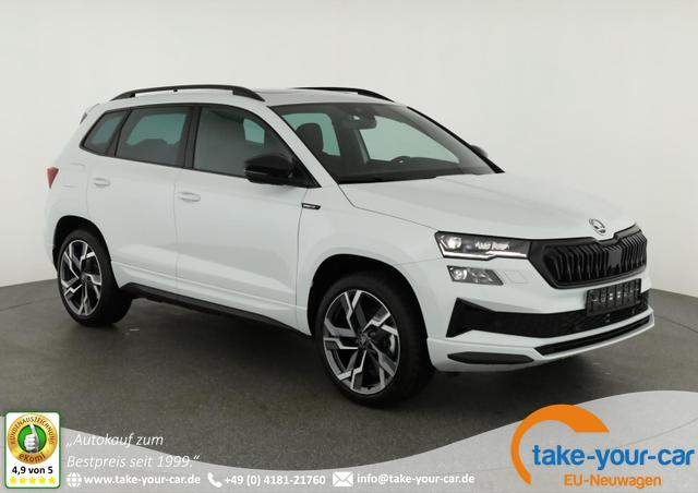 Skoda Karoq - Sportline 4x4 2.0 TSI DSG Sportline, Pano, AHK, Navi, Teilleder, Side, 5 J.-Garantie Vorlauffahrzeug