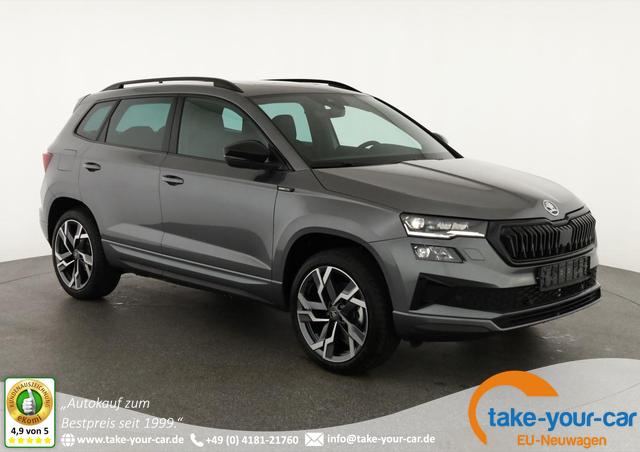 Skoda Karoq - Sportline 4x4 2.0 TSI DSG Sportline, Pano, AHK, Navi, Teilleder, Side, 5 J.-Garantie Vorlauffahrzeug
