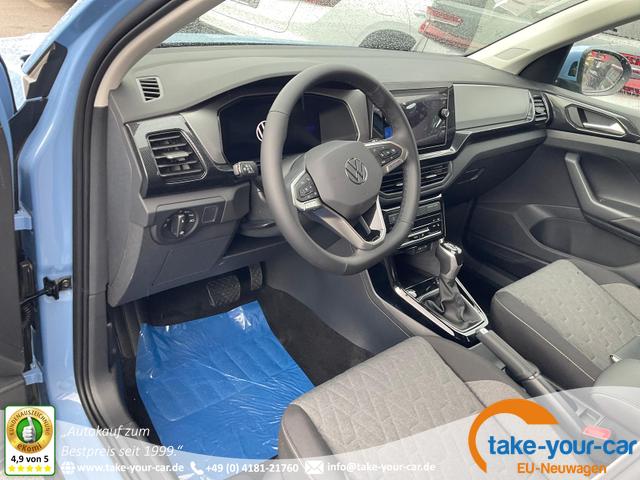 Volkswagen T-Cross - 1.5 TSI 110 kW Life DSG Life, AHK, IQ.Light, ACC, Side, Kamera, 17-Zoll, Winterpaket Vorlauffahrzeug