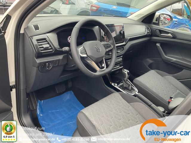Volkswagen T-Cross - 1.5 TSI 110 kW Life DSG Life, AHK, IQ.Light, ACC, Side, Kamera, 17-Zoll, Winterpaket Vorlauffahrzeug