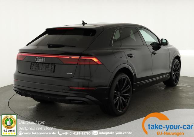 Audi Q8 - 50 TDI quattro qu S-LINE, Standheizung, HuD, Luft, Pano, B&O, 23-Zoll, AHK, Leder, AreaView, Optik schwarz Vorlauffahrzeug
