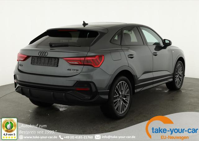 Audi Q3 Sportback - 45 TFSI quattro S line qu S-LINE, Pano, AHK, 19-Zoll, Optik schwarz, Navi, Kamera, el. Klappe, 4 J.-Garantie Vorlauffahrzeug