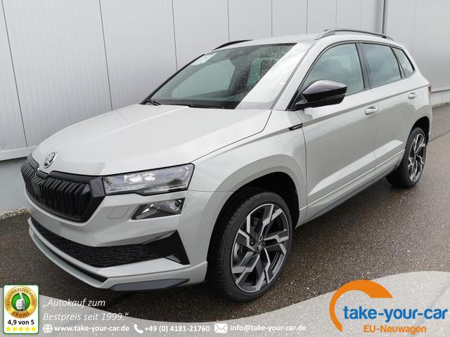 Skoda Karoq - Sportline 2.0TDI DSG 4x4 AHK Matrix Pano Sound Leder 19 Zoll Vorlauffahrzeug
