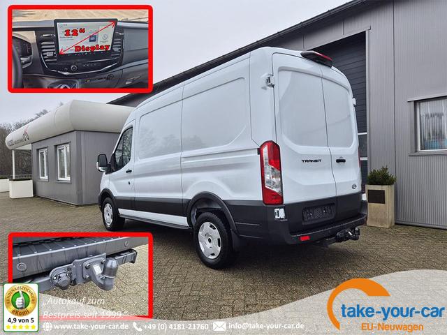 Ford Transit - L2H2 2.0 EcoBlue 165PS Trend Heckantrieb 3,5t 2-Sitzer AHK Sitzheizung Lenkradheizung Frontscheibe beheizb. Klimaautomatik PDC v+h Rückf.Kamera Bluetooth DAB Apple CarPlay Android Auto Tempomat Ganzj.Reifen Vorlauffahrzeug