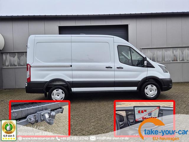 Ford Transit - L2H2 2.0 EcoBlue 165PS Trend Heckantrieb 3,5t 2-Sitzer AHK Sitzheizung Lenkradheizung Frontscheibe beheizb. Klimaautomatik PDC v+h Rückf.Kamera Bluetooth DAB Apple CarPlay Android Auto Tempomat Ganzj.Reifen Vorlauffahrzeug