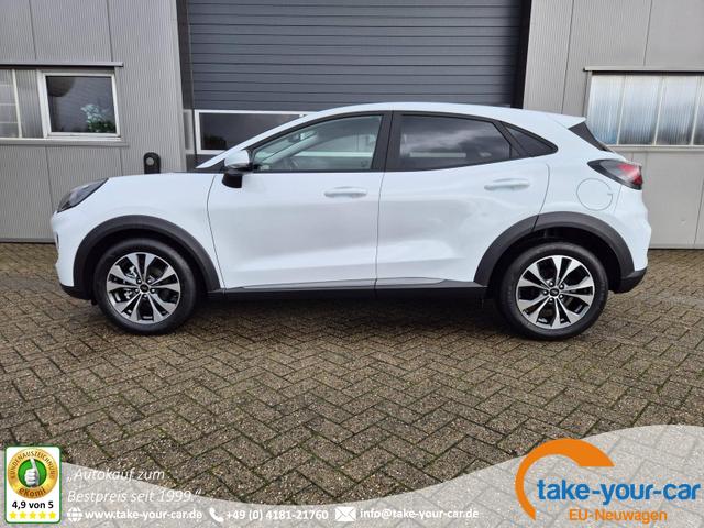 Ford Puma - Titanium 1.0 EcoBoost Hybrid 125PS Automatik Klimaautomatik Sitzheizung Lenkradheizung Frontscheibe beheizb. LED-Scheinwerfer Ford-Navi SYNC4 Bluetooth Apple CarPlay Android Auto PDC 17-LM Vorlauffahrzeug