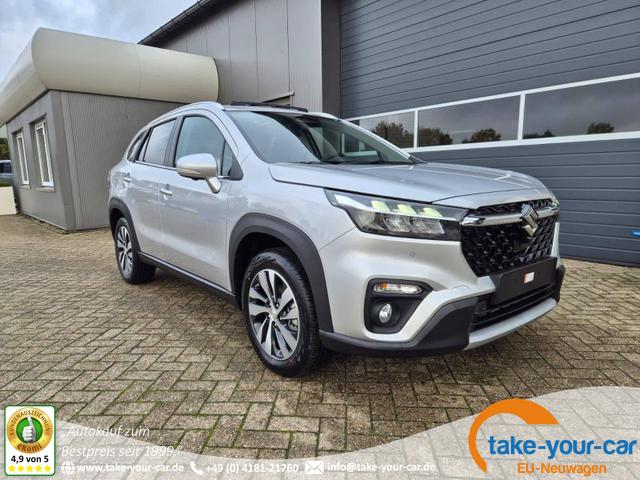 Suzuki S-Cross - Comfort+ 129PS Automatik MHEV 4x4 ALLGRIP 1.4 Boosterjet Pano-Dach Teilleder Navi Klimaautomatik Sitzheizung ACC PDC v+h 4x Kamera Suzuki-Radio Apple CarPlay Android Auto Touchscreen 2xKeyless 17-LM Vorlauffahrzeug