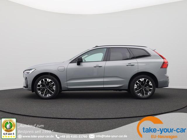 Volvo XC60 - T6 Ultra AWD PHEV 350PS Automatik elektr. PanoDach Nappaleder 360°Kamera PDC v+h ACC el.Heckklappe Harma/Kadon-Sound Klimaautomatik Standheizung Sitzheizung Lenkradheizung Frontscheibe beheizb. Navi Apple CarPlay Android Auto 20-LM Vorlauffahrzeug