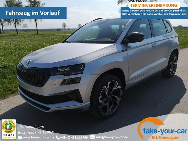Skoda Karoq - Sportline 2.0TDI DSG 4x4 AHK Matrix Leder 19 Zoll Vorlauffahrzeug