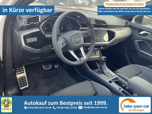 Audi Q3 Sportback - 45 TFSI quattro S line qu S-LINE, AHK, 19-Zoll, Optik schwarz, Navi, Kamera, el. Klappe Vorlauffahrzeug