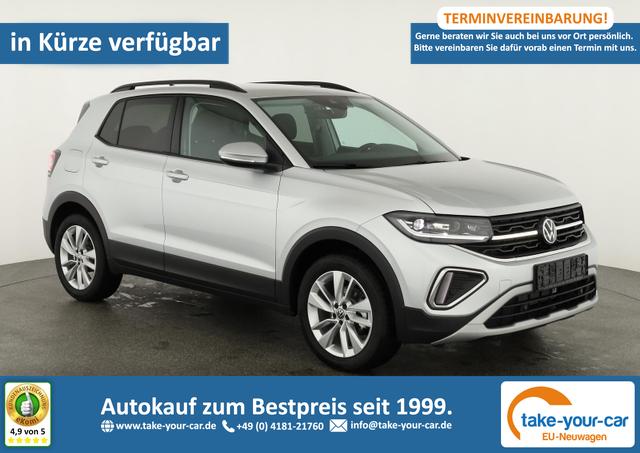 Volkswagen T-Cross - 1.5 TSI 110 kW Life DSG Life, AHK, IQ.Light, ACC, Side, Kamera, 17-Zoll, Winterpaket Vorlauffahrzeug