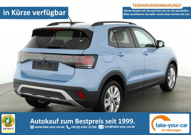 Volkswagen T-Cross - 1.0 TSI 85 kW Life DSG Life, LED, Kamera, ACC, Side, Winter, 17-Zoll, 3-J. Garantie Vorlauffahrzeug