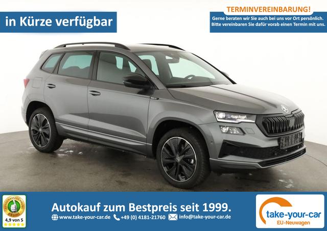 Skoda Karoq - Sportline 1.5 TSI DSG Sportline, AHK, Navi, CANTON, Matrix, AreaView, Side, Kamera, el. Klappe, FS-beheizbar Vorlauffahrzeug