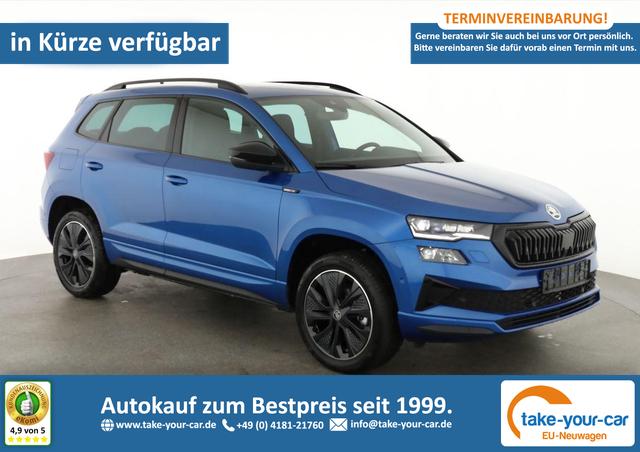 Skoda Karoq - Sportline 1.5 TSI DSG Sportline, Pano, AHK, Navi, CANTON, Matrix, AreaView, Side, FS-beheizbar Vorlauffahrzeug