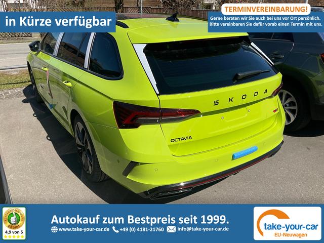 Skoda Octavia Combi - 2.0 TSI 195 kW RS DSG, Pano, Standheizung, AHK, Navi, Matrix, Canton, Side, Winter, 5 J.-Garantie Vorlauffahrzeug
