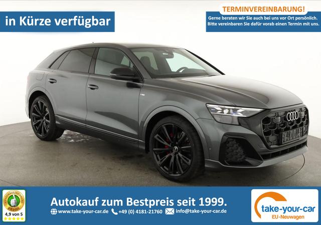 Audi Q8 - 50 TDI quattro qu S-LINE, Standheizung, HuD, Luft, Pano, B&O, 23-Zoll, AHK, Leder, AreaView, Optik schwarz Vorlauffahrzeug