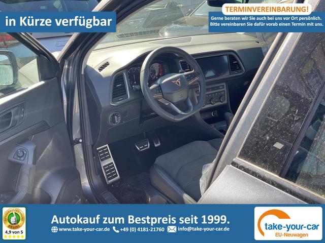 Cupra Ateca - Basis 4Drive 2.0 TSI DSG 4Drive, AHK, Navi, Kamera, Side, Winter, el. Klappe, 19-Zoll, 5 J.-Garantie Vorlauffahrzeug