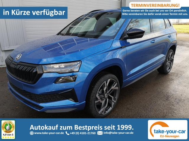 Skoda Karoq - Sportline 2.0TDI DSG 4x4 AHK Matrix Leder 19 Zoll Vorlauffahrzeug