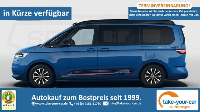 Volkswagen T7 California - Beach 2.0TDI DSG Sport Edition 8 Fach GV5 Komfort Vorlauffahrzeug