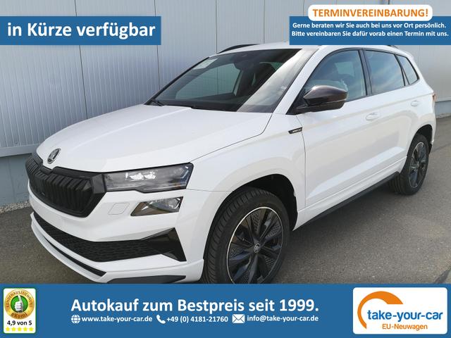 Skoda Karoq - Sportline 2.0TDI DSG 4x4 AHK Matrix Navi ACC Vorlauffahrzeug