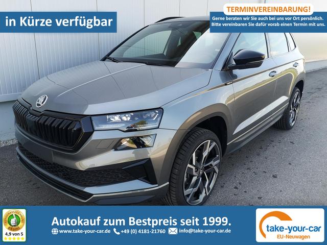Skoda Karoq - Sportline 2.0TDI DSG 4x4 AHK Matrix Leder 19 Zoll Vorlauffahrzeug