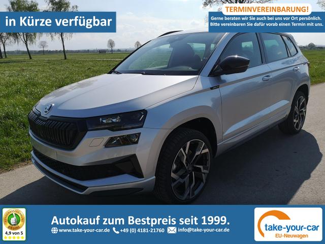 Skoda Karoq - Sportline 2.0TDI DSG 4x4 AHK Matrix Leder 19 Zoll Vorlauffahrzeug