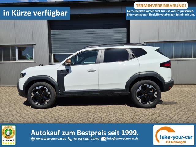 Dacia Duster - Extreme Hybrid 140PS Automatik 1.6 SCE 4x Kamera elektr.Parkbremse Teil-Leder Klimaautomatik Bluetooth Apple Carplay Android Auto PDC v+h 2xKeyless 18"LM Vorlauffahrzeug