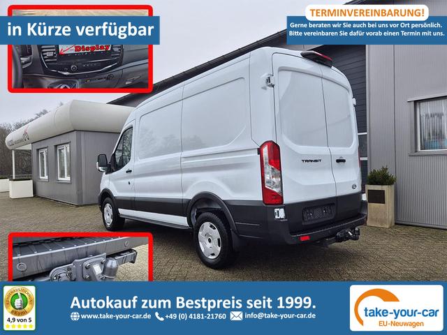Ford Transit - L2H2 2.0 EcoBlue 165PS Trend Heckantrieb 3,5t 2-Sitzer AHK Sitzheizung Lenkradheizung Frontscheibe beheizb. Klimaautomatik PDC v+h Rückf.Kamera Bluetooth DAB Apple CarPlay Android Auto Tempomat Ganzj.Reifen Vorlauffahrzeug