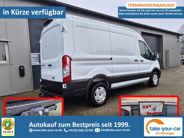 Ford Transit - L2H2 2.0 EcoBlue 165PS Trend Heckantrieb 3,5t 2-Sitzer AHK Sitzheizung Lenkradheizung Frontscheibe beheizb. Klimaautomatik PDC v+h Rückf.Kamera Bluetooth DAB Apple CarPlay Android Auto Tempomat Ganzj.Reifen Vorlauffahrzeug