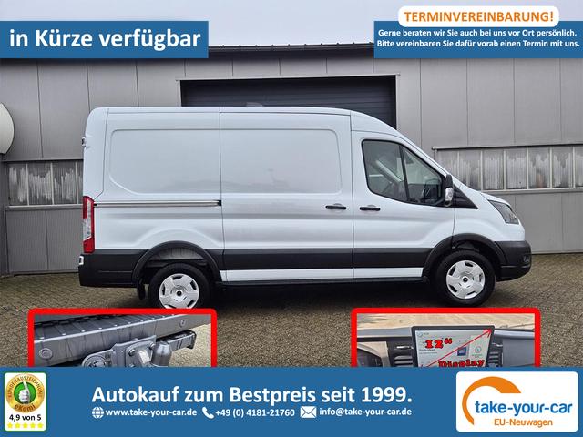 Ford Transit - L2H2 2.0 EcoBlue 165PS Trend Heckantrieb 3,5t 2-Sitzer AHK Sitzheizung Lenkradheizung Frontscheibe beheizb. Klimaautomatik PDC v+h Rückf.Kamera Bluetooth DAB Apple CarPlay Android Auto Tempomat Ganzj.Reifen Vorlauffahrzeug