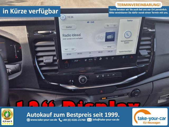 Ford Transit - L2H2 2.0 EcoBlue 165PS Trend Heckantrieb 3,5t 2-Sitzer AHK Sitzheizung Lenkradheizung Frontscheibe beheizb. Klimaautomatik PDC v+h Rückf.Kamera Bluetooth DAB Apple CarPlay Android Auto Tempomat Ganzj.Reifen Vorlauffahrzeug