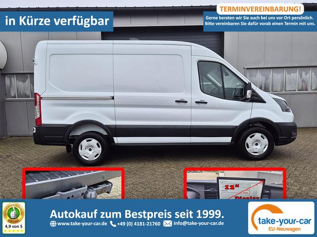 Ford Transit - L2H2 2.0 EcoBlue 130PS Trend 3,5t 2-Sitzer AHK Sitzheizung Lenkradheizung Frontscheibe beheizb. Klimaautomatik PDC v+h Rückf.Kamera Bluetooth DAB Apple CarPlay Android Auto Tempomat Ganzj.Reifen Vorlauffahrzeug