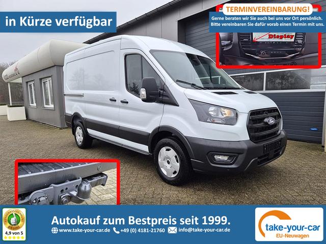 Ford Transit - L2H2 2.0 EcoBlue 130PS Trend 3,5t 3-Sitzer AHK Sitzheizung Lenkradheizung Frontscheibe beheizb. Klimaautomatik Bluetooth DAB Apple CarPlay Android Auto PDC v+h Rückf.Kamera Tempomat Vorlauffahrzeug