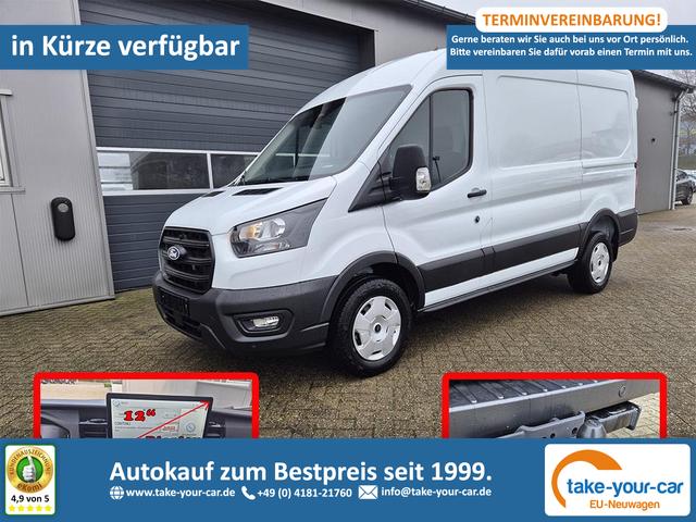 Ford Transit - L2H2 2.0 EcoBlue 130PS Trend 3,5t 3-Sitzer AHK Sitzheizung Lenkradheizung Frontscheibe beheizb. Klimaautomatik PDC v+h Rückf.Kamera Bluetooth DAB Apple CarPlay Android Auto Tempomat Ganzj.Reifen Vorlauffahrzeug