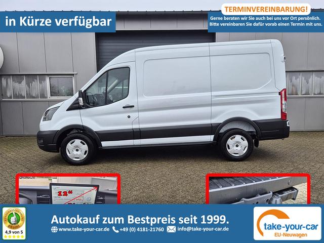 Ford Transit - L2H2 2.0 EcoBlue 130PS Trend 3,5t 3-Sitzer AHK Sitzheizung Lenkradheizung Frontscheibe beheizb. Klimaautomatik Bluetooth DAB Apple CarPlay Android Auto PDC v+h Rückf.Kamera Tempomat Vorlauffahrzeug