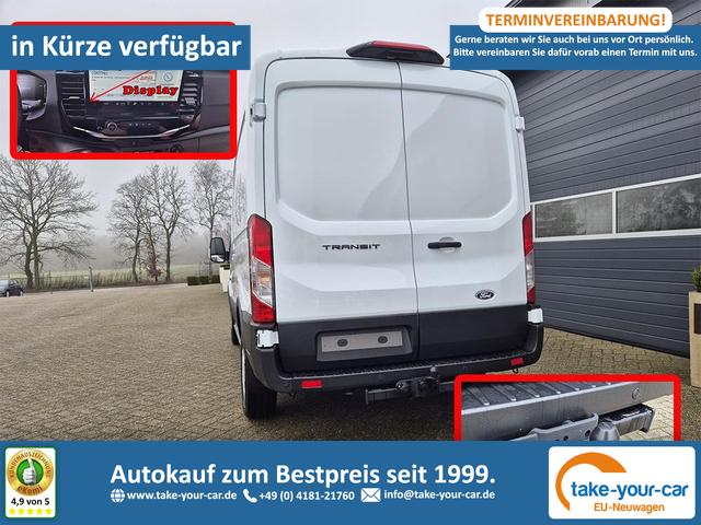 Ford Transit - L2H2 2.0 EcoBlue 130PS Trend 3,5t 3-Sitzer AHK Sitzheizung Lenkradheizung Frontscheibe beheizb. Klimaautomatik PDC v+h Rückf.Kamera Bluetooth DAB Apple CarPlay Android Auto Tempomat Ganzj.Reifen Vorlauffahrzeug