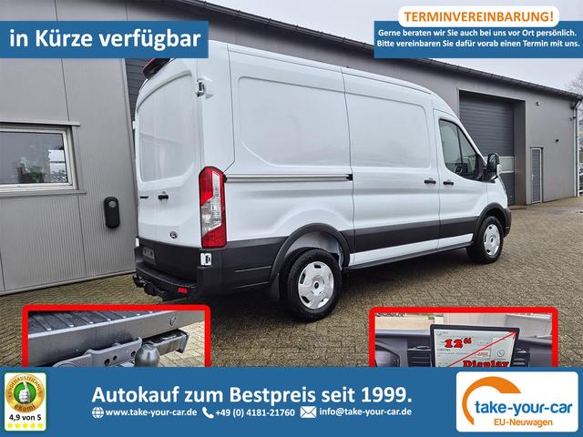 Ford Transit - L2H2 2.0 EcoBlue 130PS Trend 3,5t 3-Sitzer AHK Sitzheizung Lenkradheizung Frontscheibe beheizb. Klimaautomatik PDC v+h Rückf.Kamera Bluetooth DAB Apple CarPlay Android Auto Tempomat Ganzj.Reifen Vorlauffahrzeug